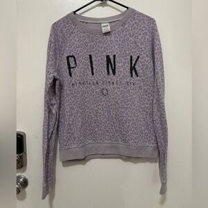 Women's - PINK by VS Purple Cheetah Print Sweatshirt - Small